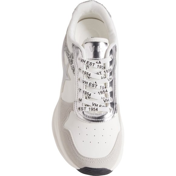 NEW VINTAGE HAVANA Run Sneakers For Women White/Silver Chrome 362sn - Picture 2 of 6